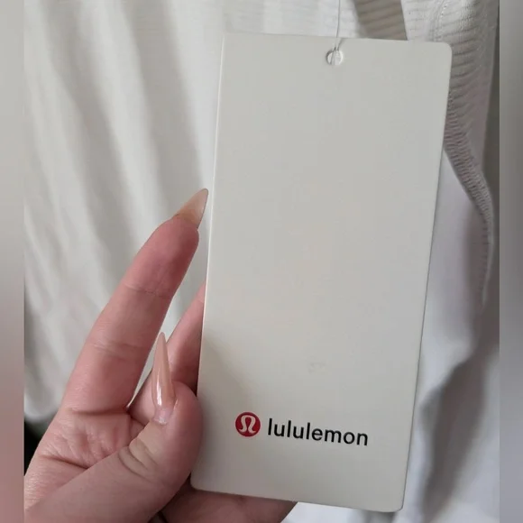 NWT Lululemon White Long-Sleeve Athletic Shirt - Picture 3 of 4